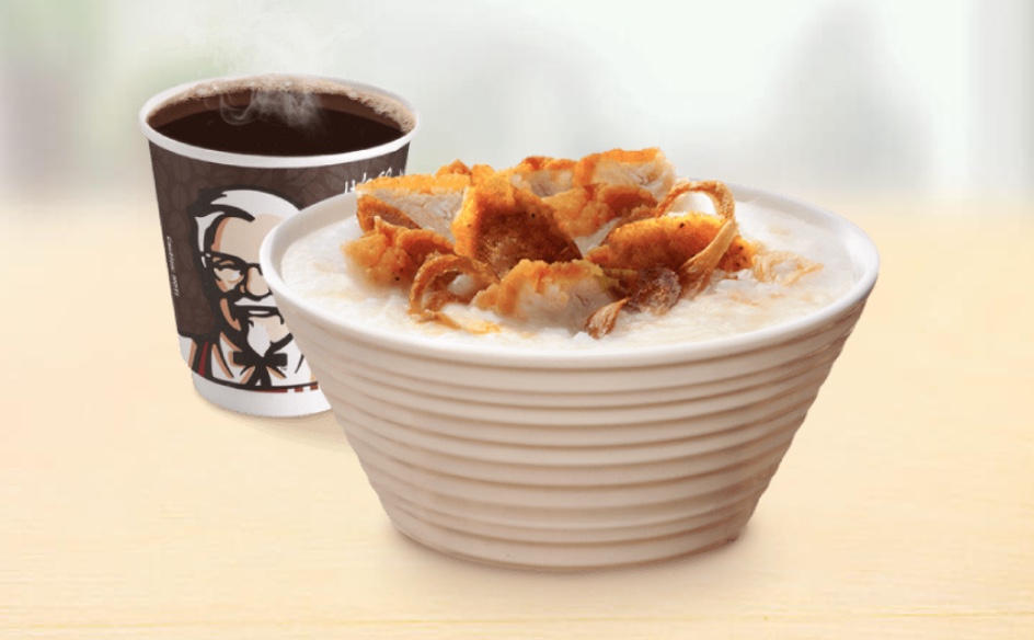 kfc menu breakfast zinger porridge