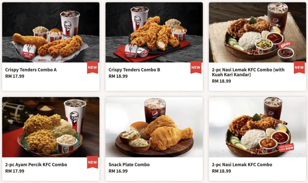 menu chicken meals KFC malaysia 1