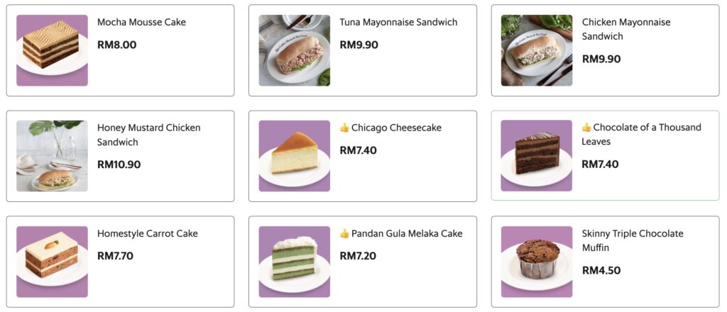 Cakes Pastries Sandwiches The Coffee Bean Tea Leaf Malaysia