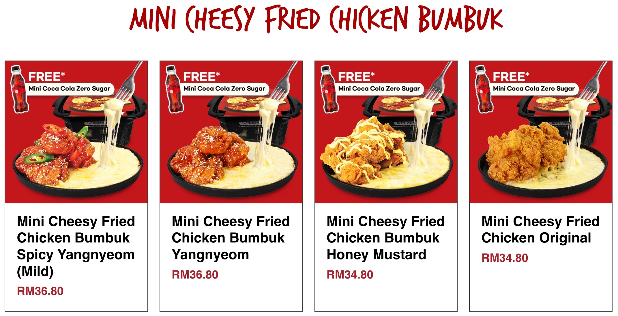 MINI CHEESY FRIED CHICKEN BUMBUK K Fry Malaysia Menu