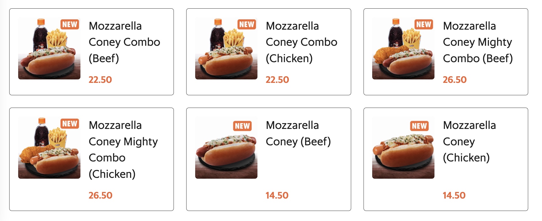 Mozzarella Coney A W Malaysia