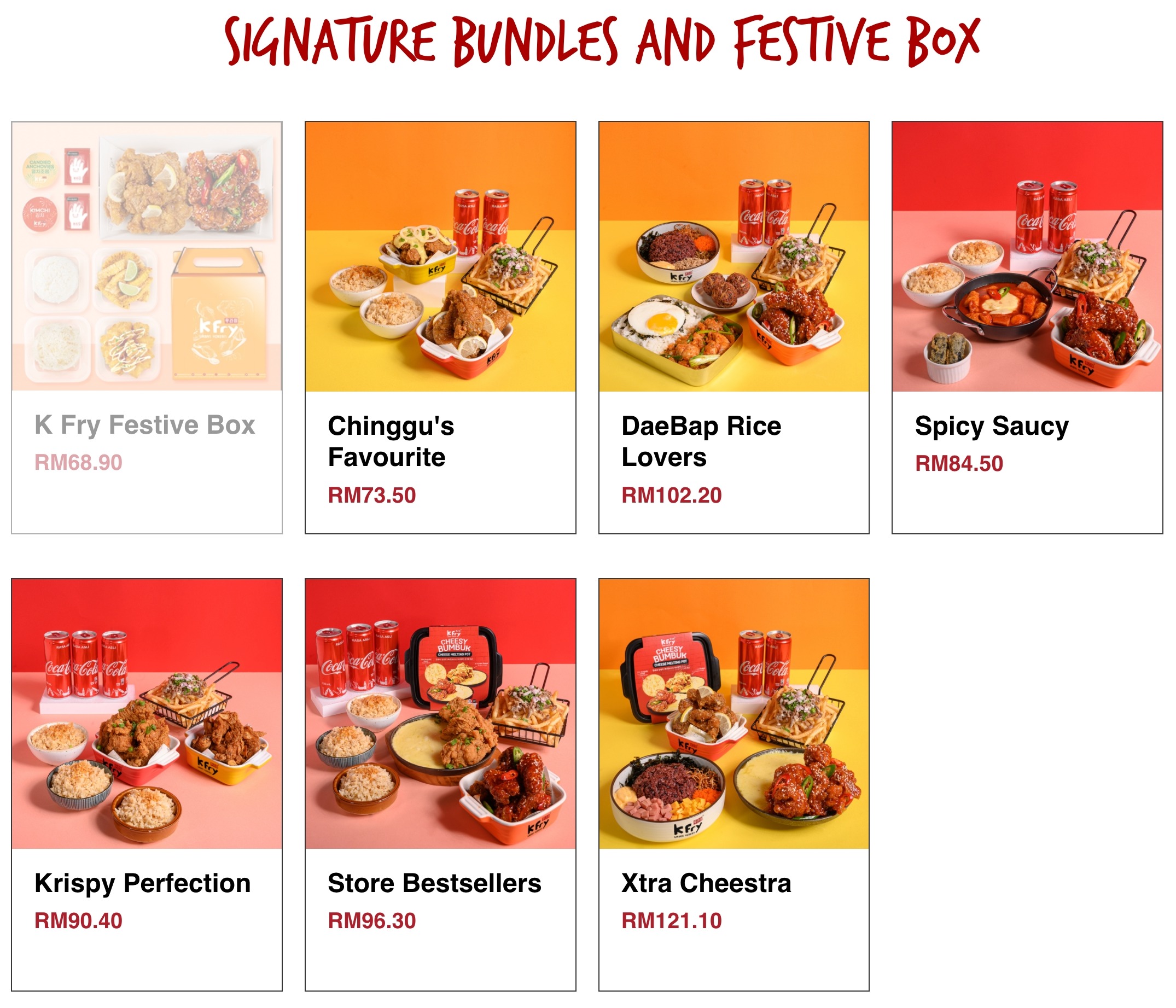 SIGNATURE BUNDLES AND FESTIVE BOX K Fry Malaysia Menu