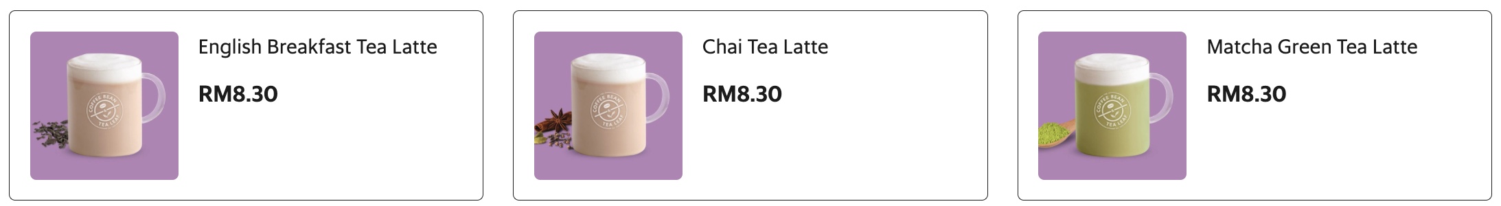 Tea Latte The Coffee Bean Tea Leaf Malaysia