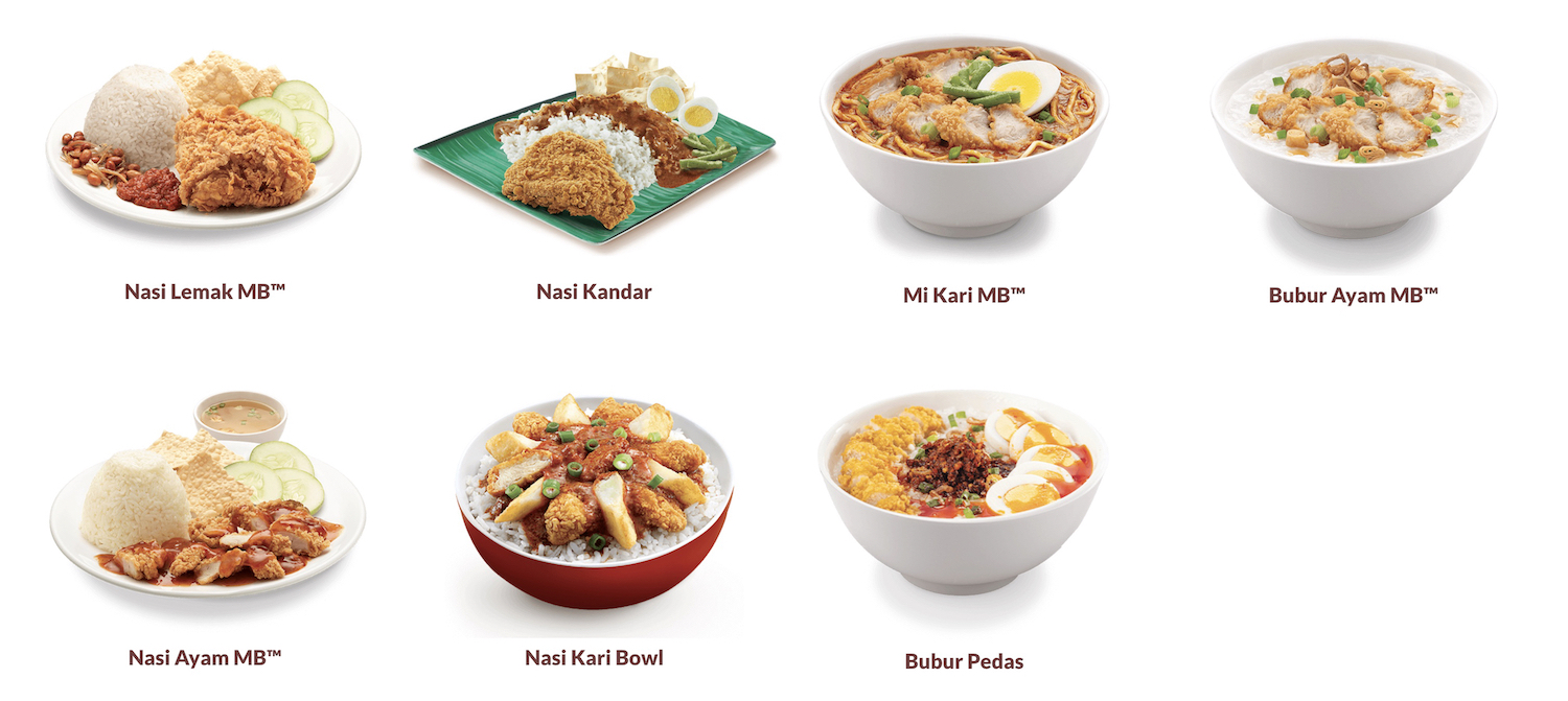 senarai harga menu lokal merrybrown malaysia