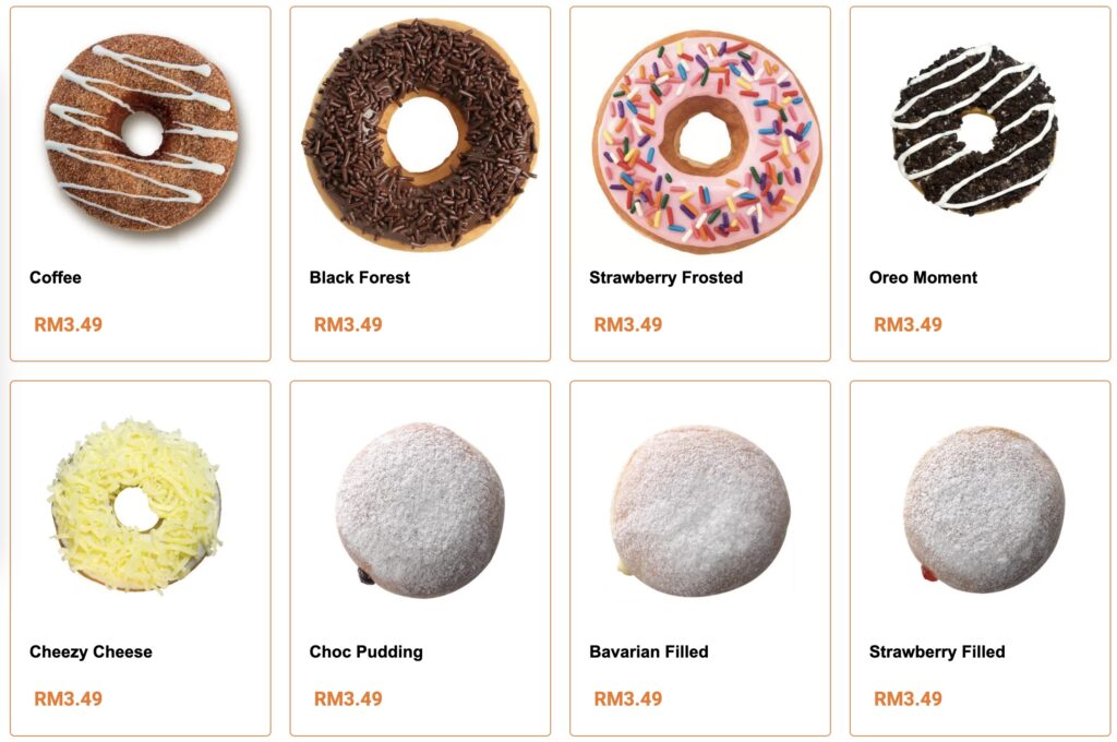 List Donuts Dunkin Donuts Malaysia