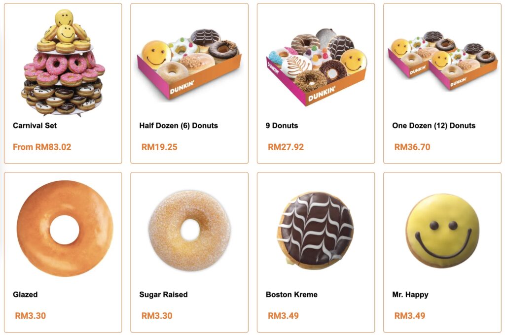 Menu Donuts Dunkin Donuts Malaysia
