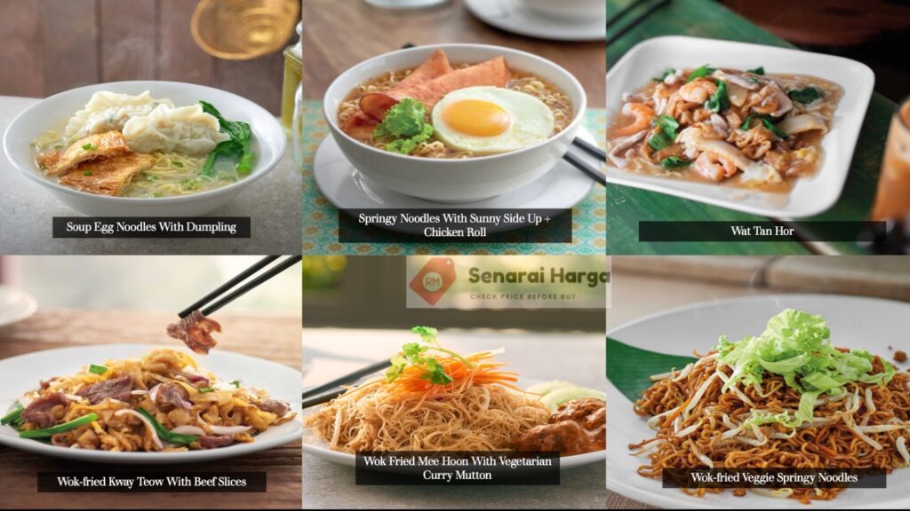 pricelist menu noodle papparich malaysia