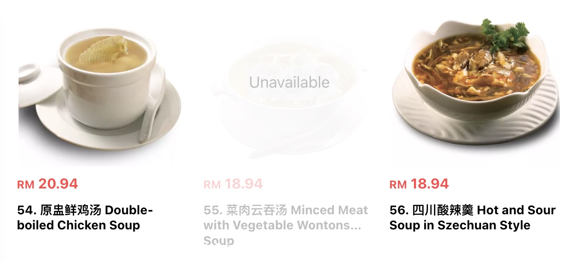 Double boiled Soup Menu Dragon i