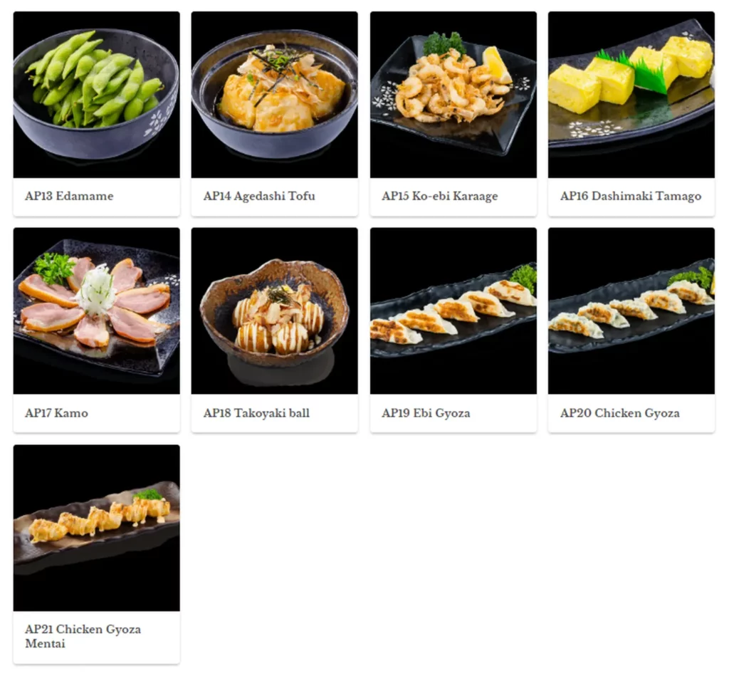Nippon sushi menu malaysia zensai 2