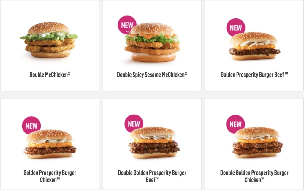 Menu Burger McD Malaysia