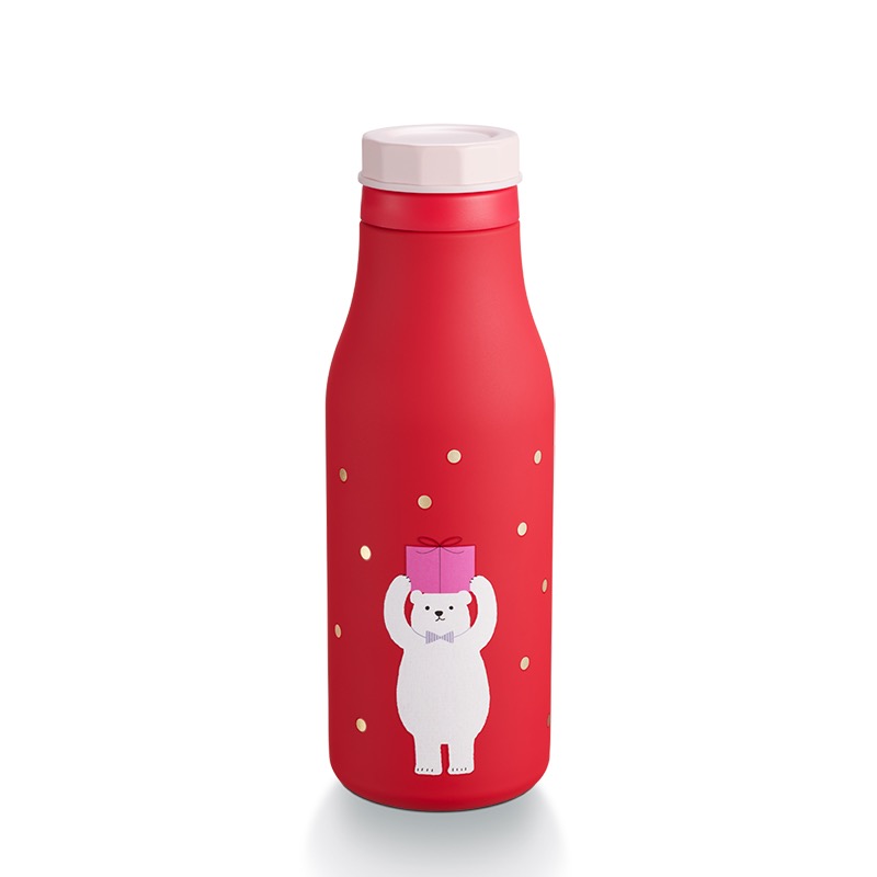 Starbucks Gift Wrapping Bear Stainless Steel Hydration Bottle 16oz