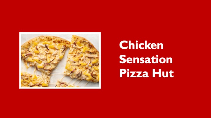 Menu Chicken Sensation Pizza Hut