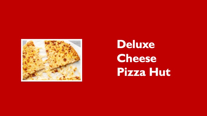 senarai harga Deluxe Cheese pizza hut