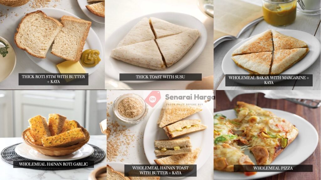 list menu bread papparich malaysia