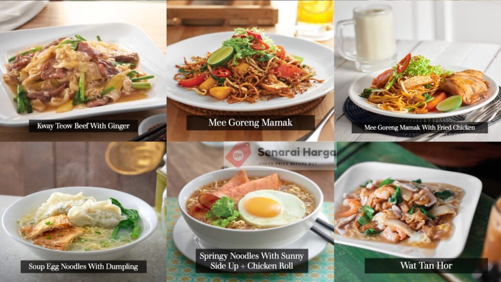 list menu noodle papparich malaysia 1