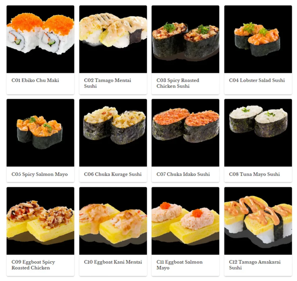 Nippon sushi menu malaysia orange plate 1