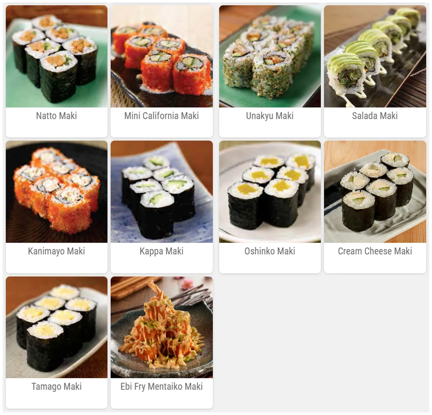 sushi zanmai menu malaysia makimono 2
