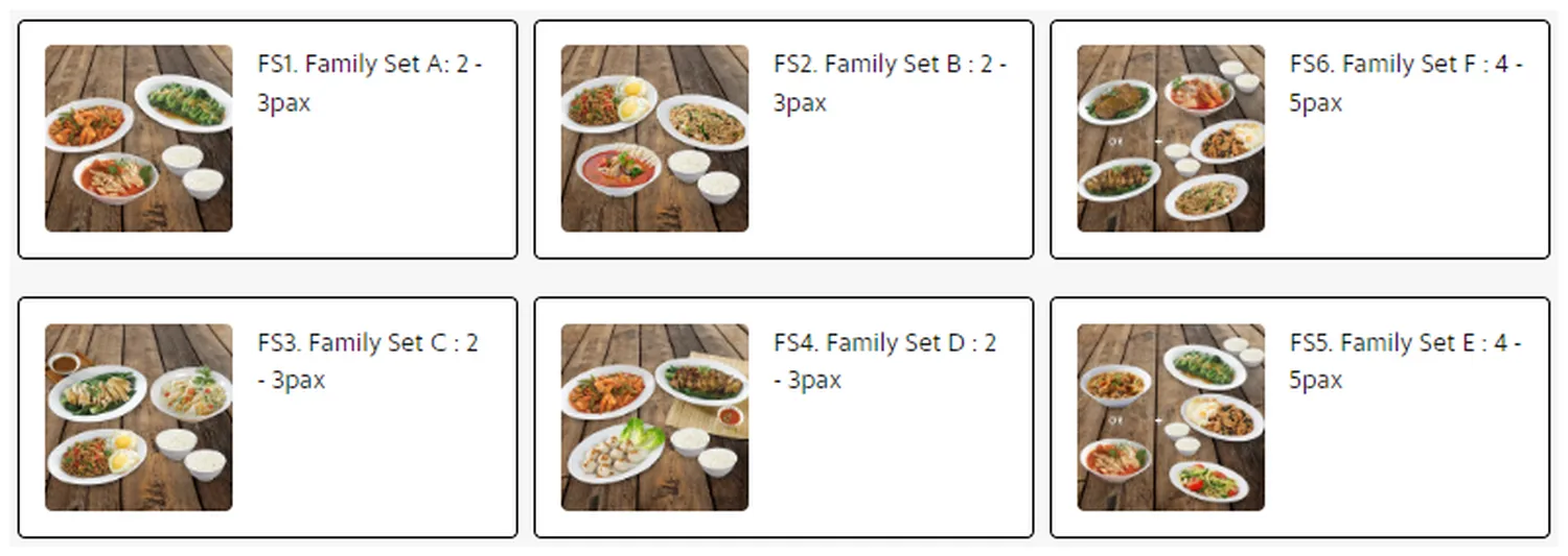 johhny menu malaysia family sets