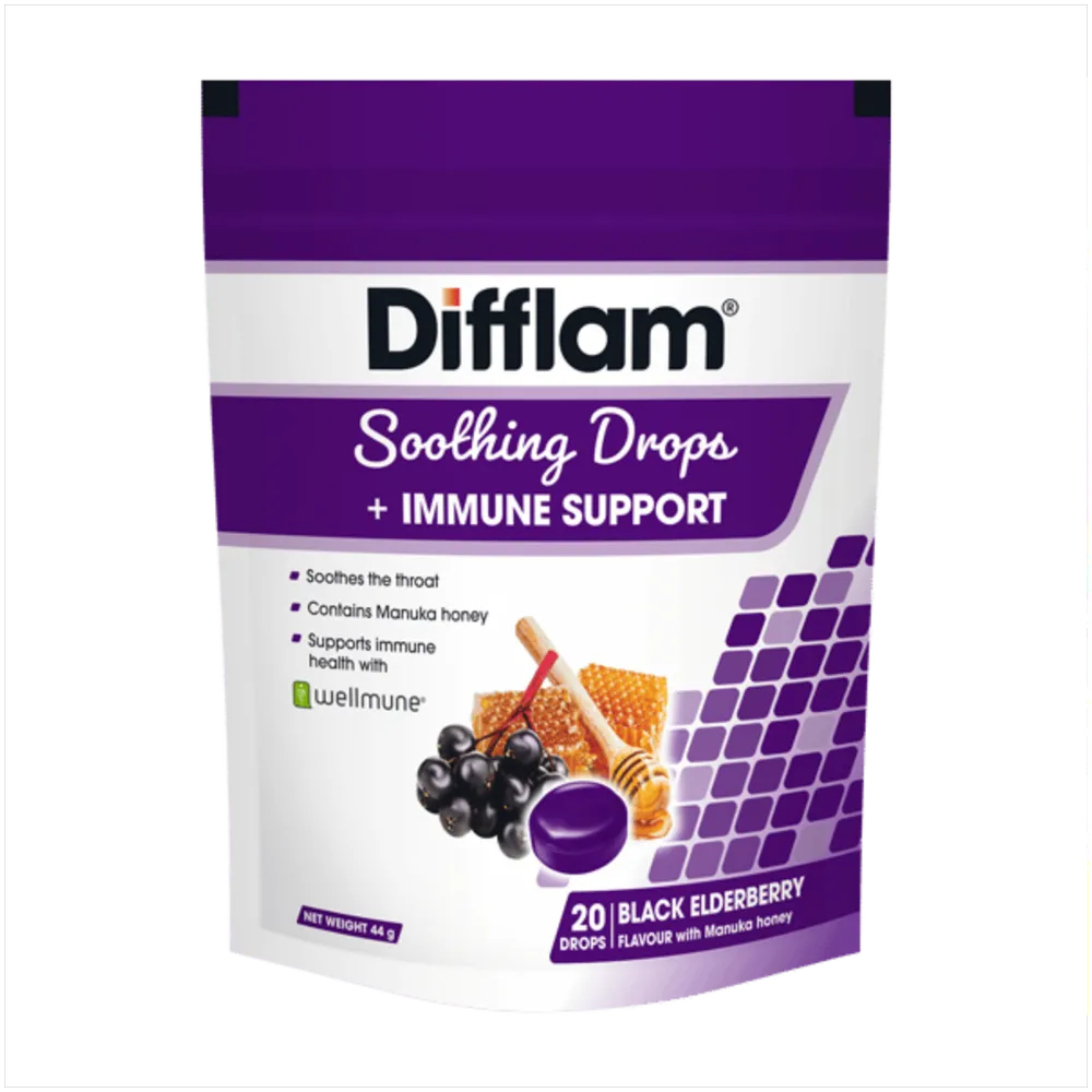 Difflam Soothing Drops Black Elderberry