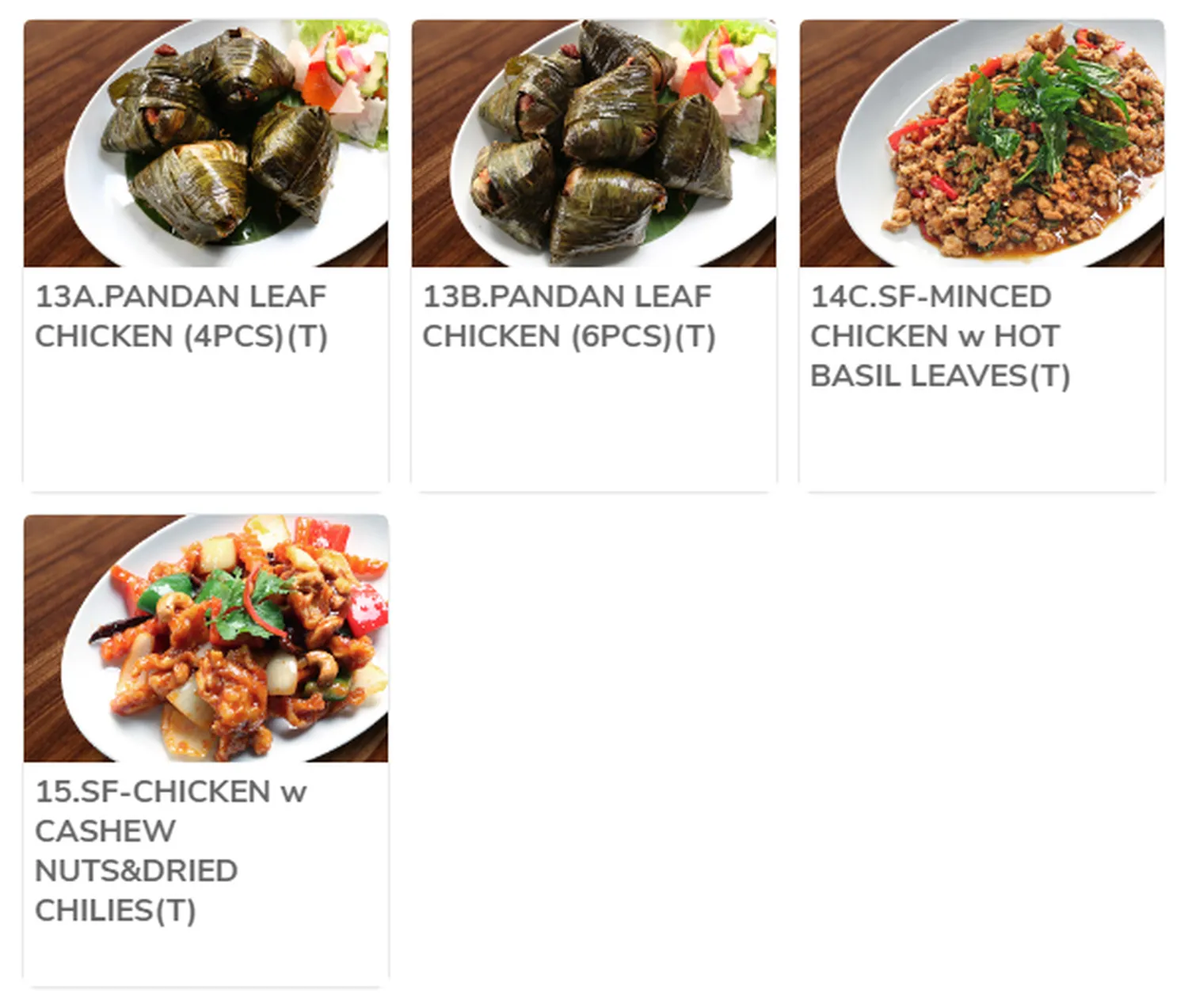 absolute thai menu malaysia chicken TA