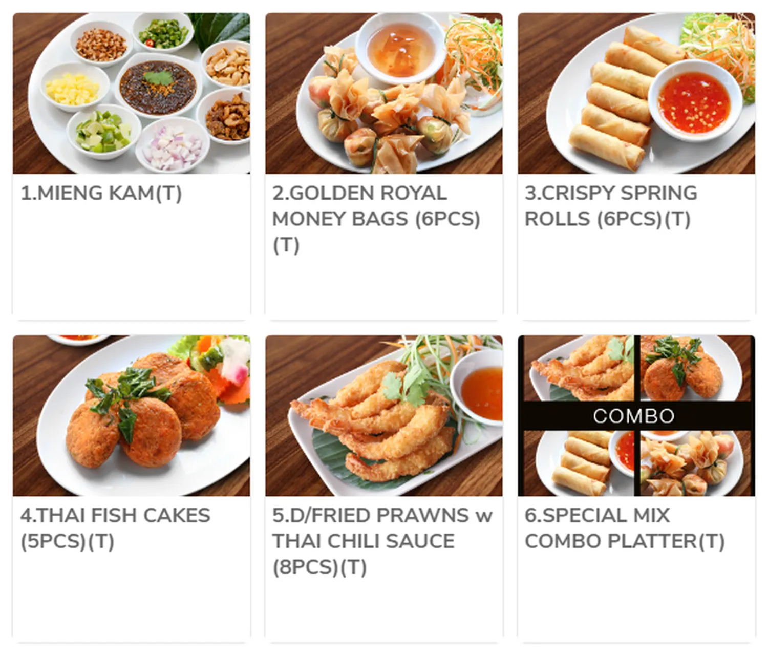 absolute thai menu malaysia starters TA