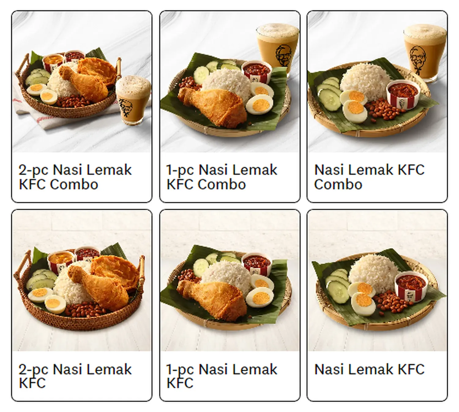 kfc breakfast menu malaysia nasi lemak kfc