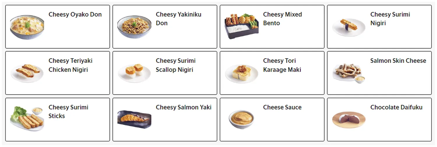 sushi king menu malaysia cheese please
