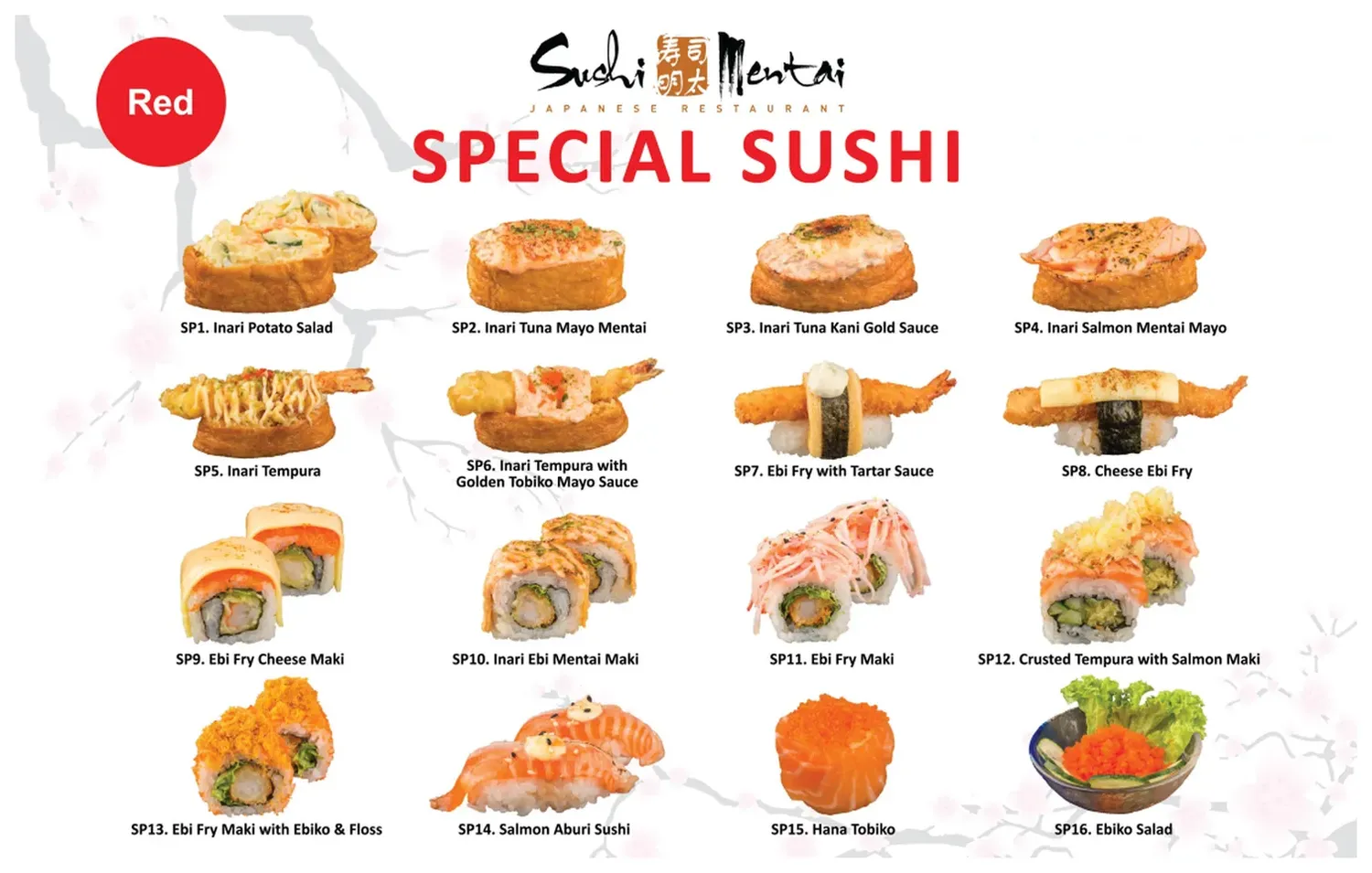 sushi mentai menu malaysia red special sushi 1