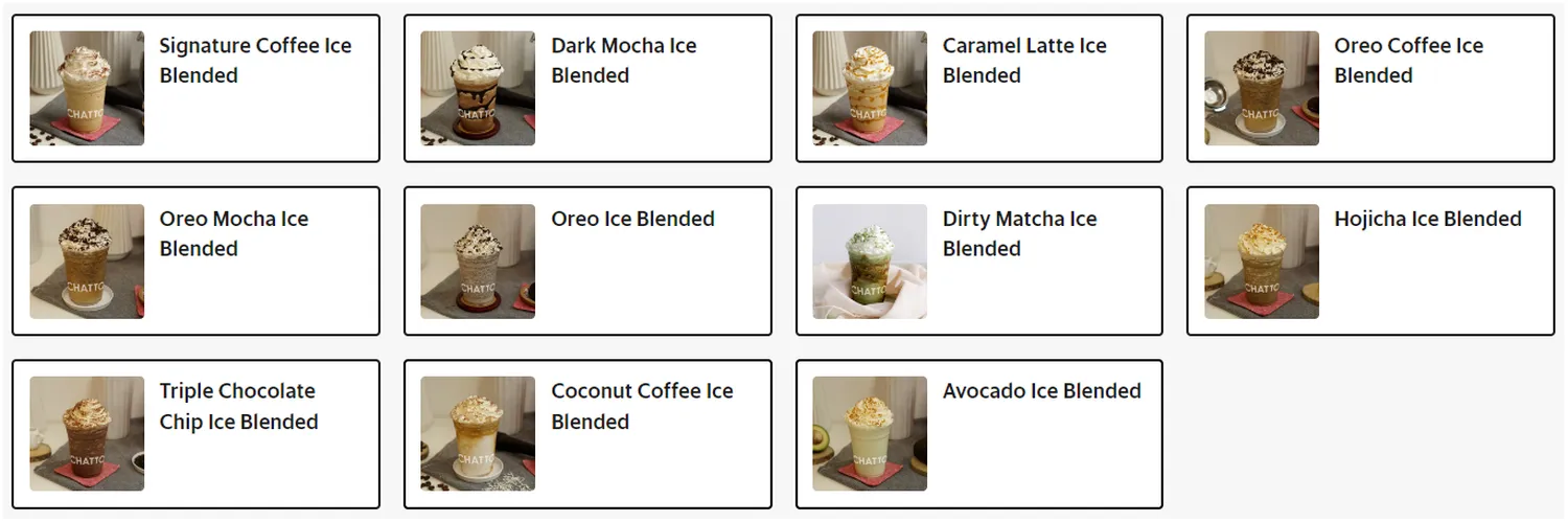 chatto menu malaysia ice blended